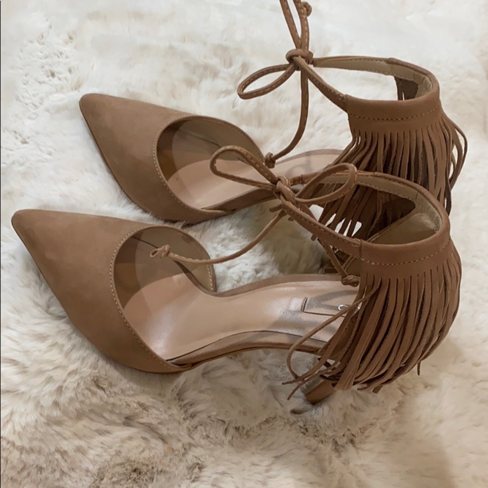 ALDO Venosta Heeled Fringe Lace-Up Pump